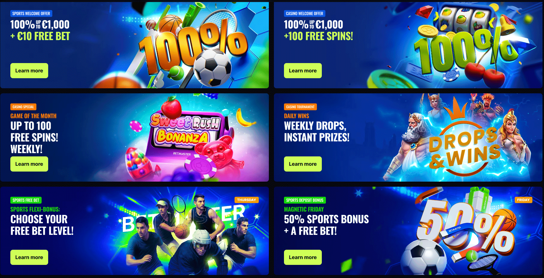 Bonuses betmaster casino