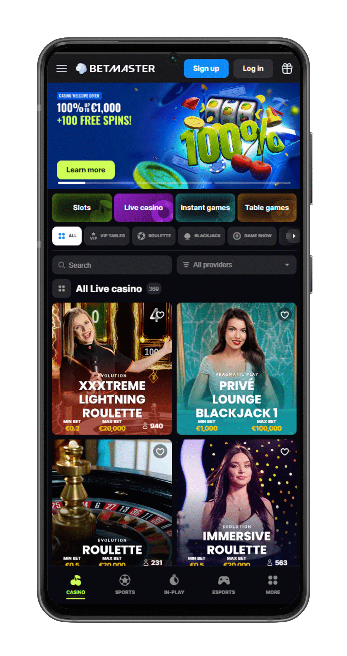 Live casino betmaster