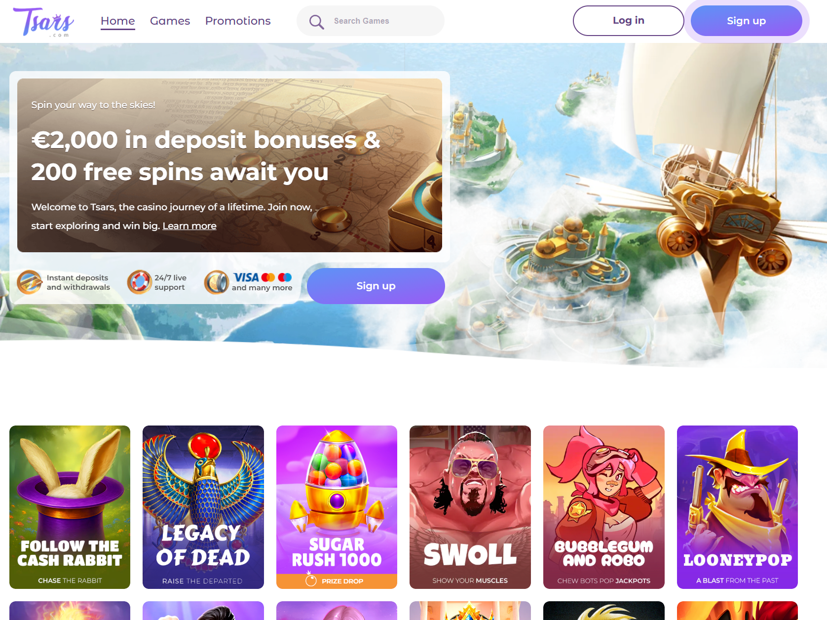 Main page Tsars Casino