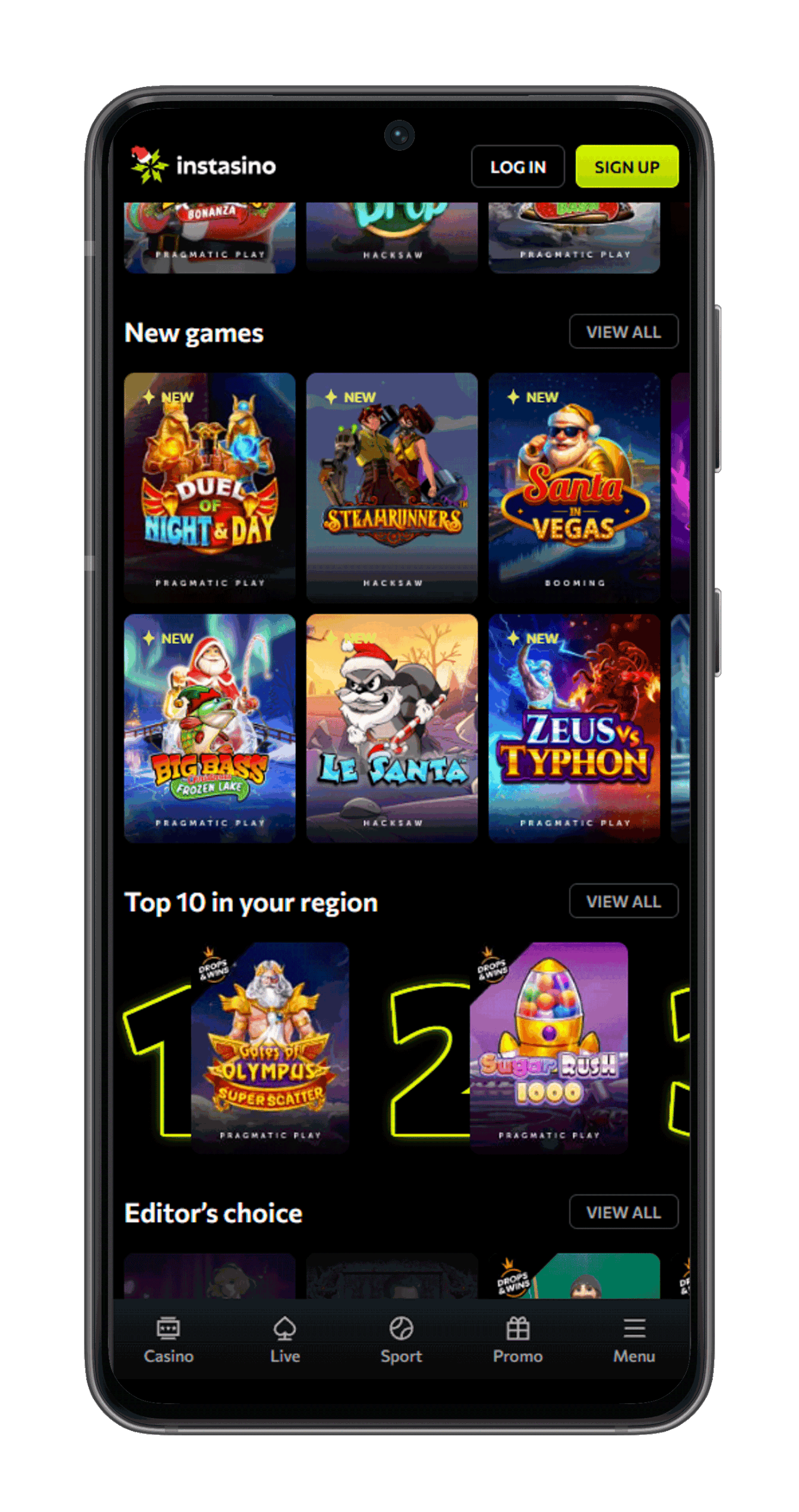 Instasino games